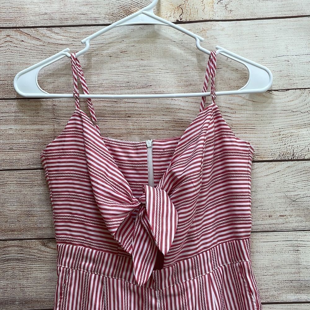 &MERCI WIDE LEG JUMPSUIT IN RED AND WHITE STRIPES - Picture 6 of 10